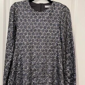 Zara Silver Sequin Mini Dress